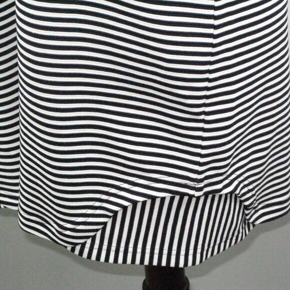 Cabi Nautical Stripe Lace Up Neckline Short Sleeve Dress Size Small - Picture 3 of 7